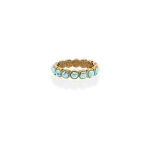 Chloe + Isabel Golden Lotus Turquoise Ring